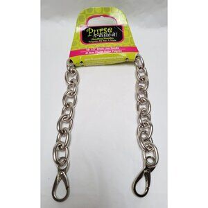 Purse N-Alize-It 16.5" Chain Link Handbag Handle Lobster Claw Clasps Silver-Tone
